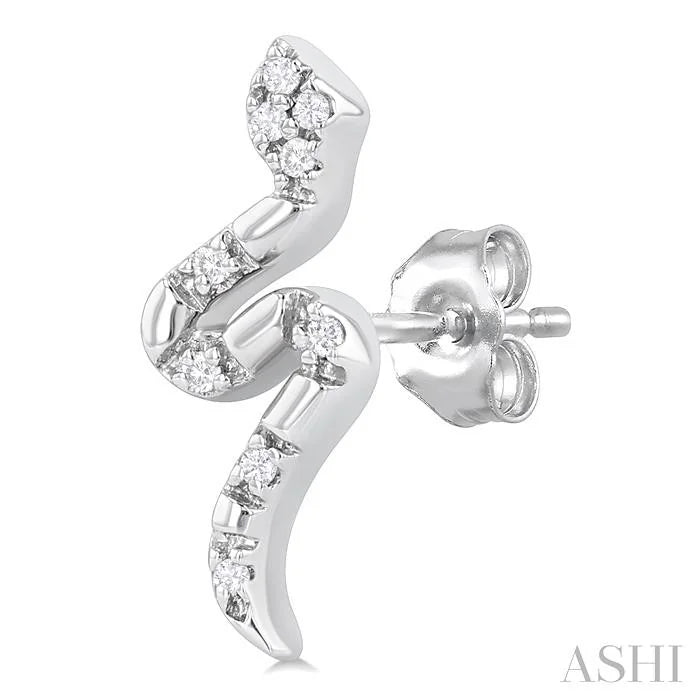 Snake Petite Diamond Fashion Earrings