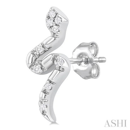 Snake Petite Diamond Fashion Earrings