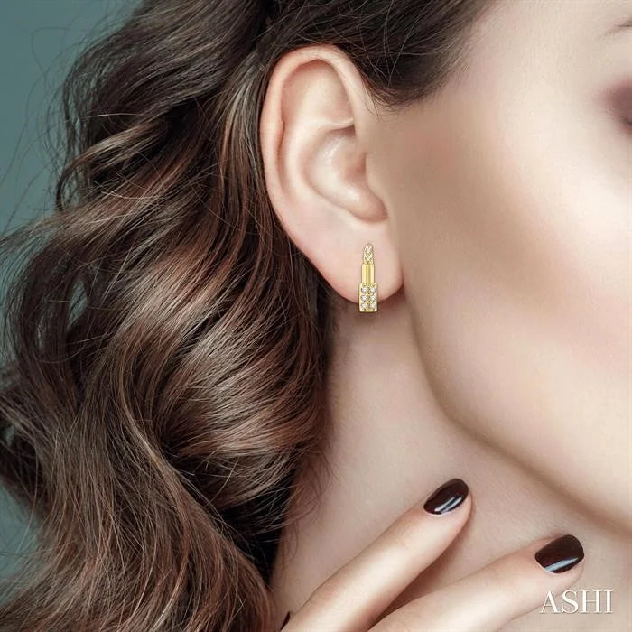 Lipstick Petite Diamond Fashion Earrings