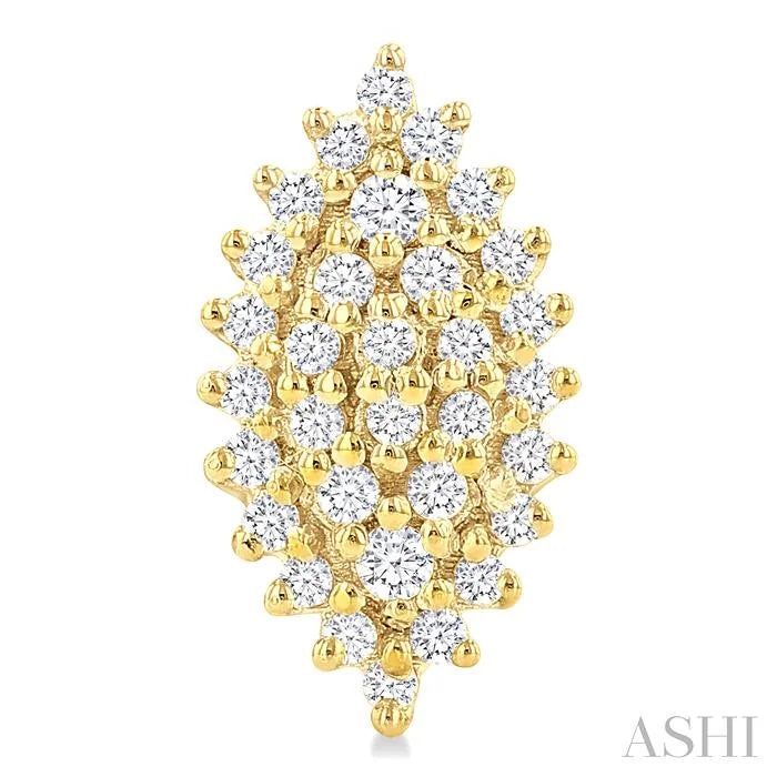Marquise Shape Petite Cluster Diamond Fashion Earrings