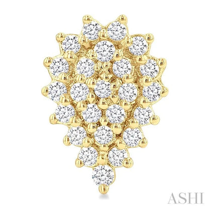 Pear Shape Petite Cluster Diamond Fashion Earrings
