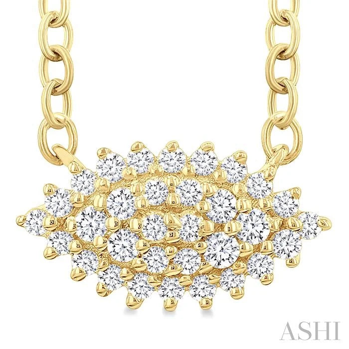 Marquise Shape East-West Petite Cluster Diamond Fashion Pendant