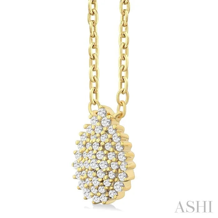 Pear Shape Petite Cluster Diamond Fashion Pendant