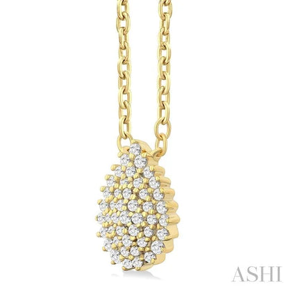 Pear Shape Petite Cluster Diamond Fashion Pendant