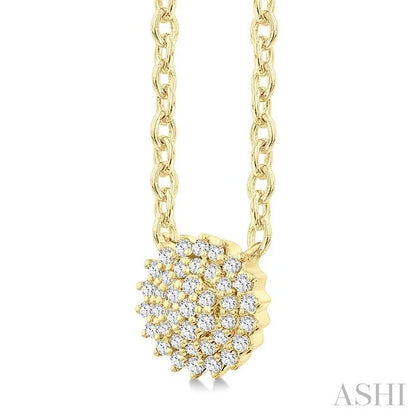 Round Shape Petite Cluster Diamond Fashion Pendant