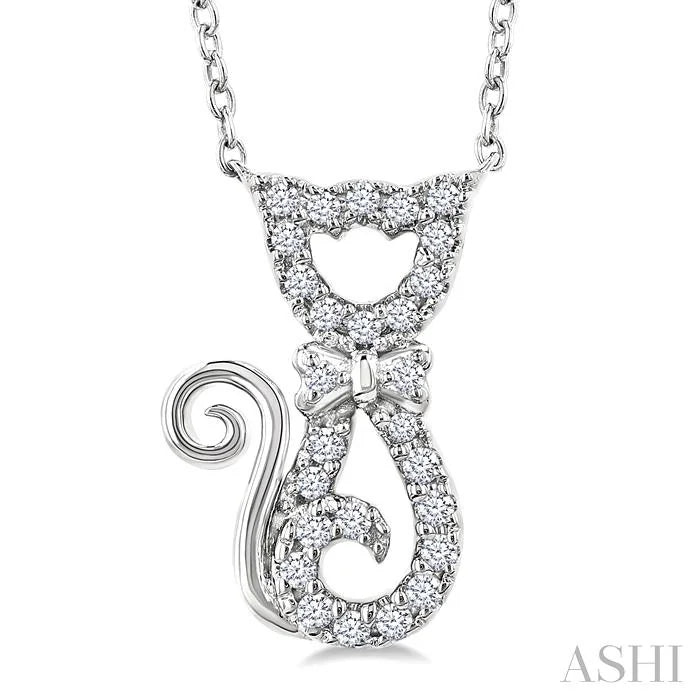 Cat Petite Diamond Fashion Pendant