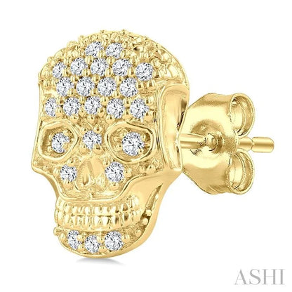 Skull Petite Diamond Fashion Earrings