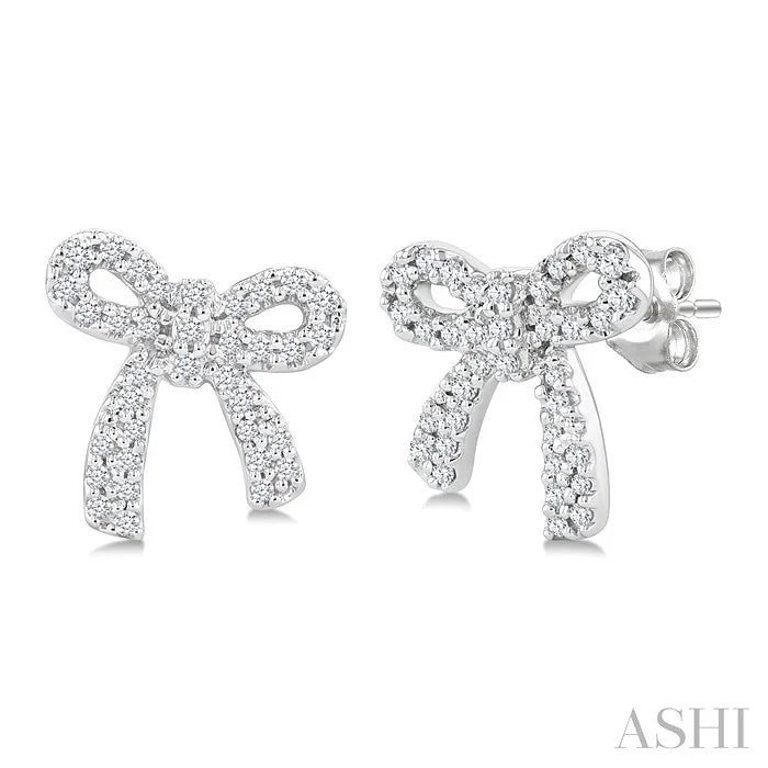 Bow Petite Diamond Fashion Earrings