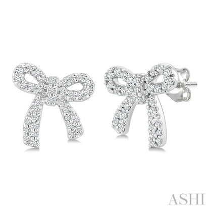 Bow Petite Diamond Fashion Earrings
