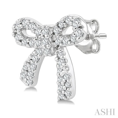 Bow Petite Diamond Fashion Earrings