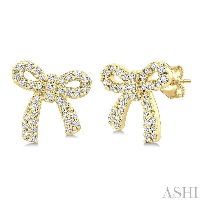 Bow Petite Diamond Fashion Earrings