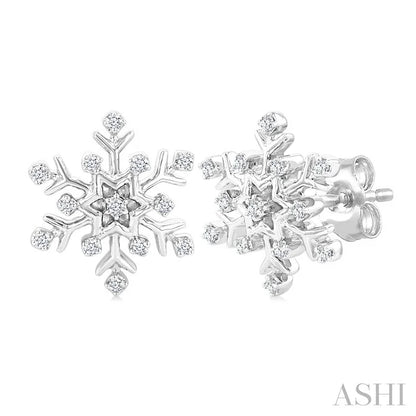Snowflake Petite Diamond Fashion Earrings