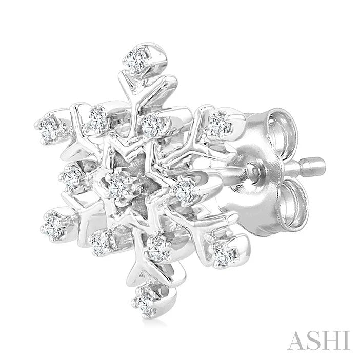 Snowflake Petite Diamond Fashion Earrings