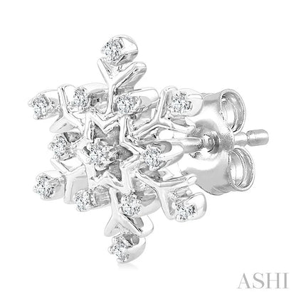 Snowflake Petite Diamond Fashion Earrings