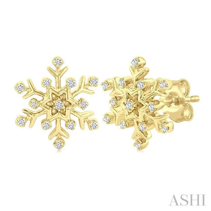 Snowflake Petite Diamond Fashion Earrings