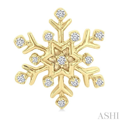 Snowflake Petite Diamond Fashion Earrings
