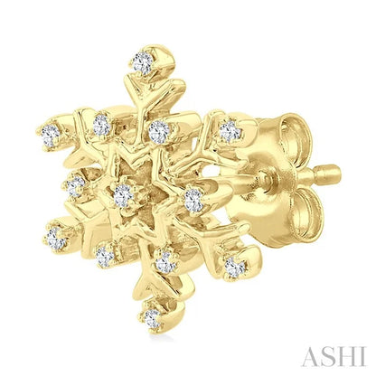 Snowflake Petite Diamond Fashion Earrings