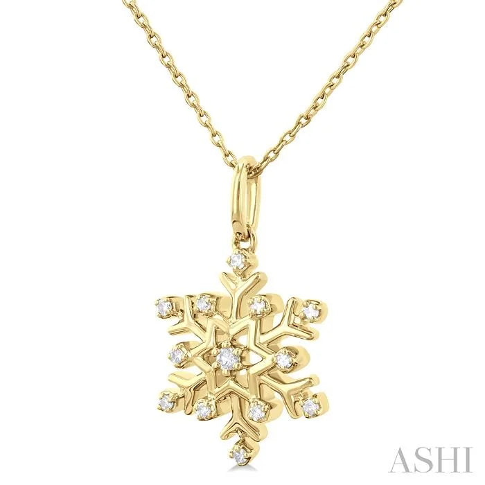 Snowflake Petite Diamond Fashion Pendant