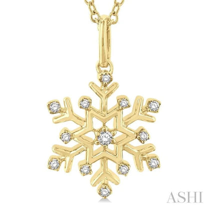 Snowflake Petite Diamond Fashion Pendant