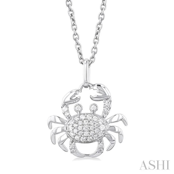 Crab Petite Diamond Fashion Pendant