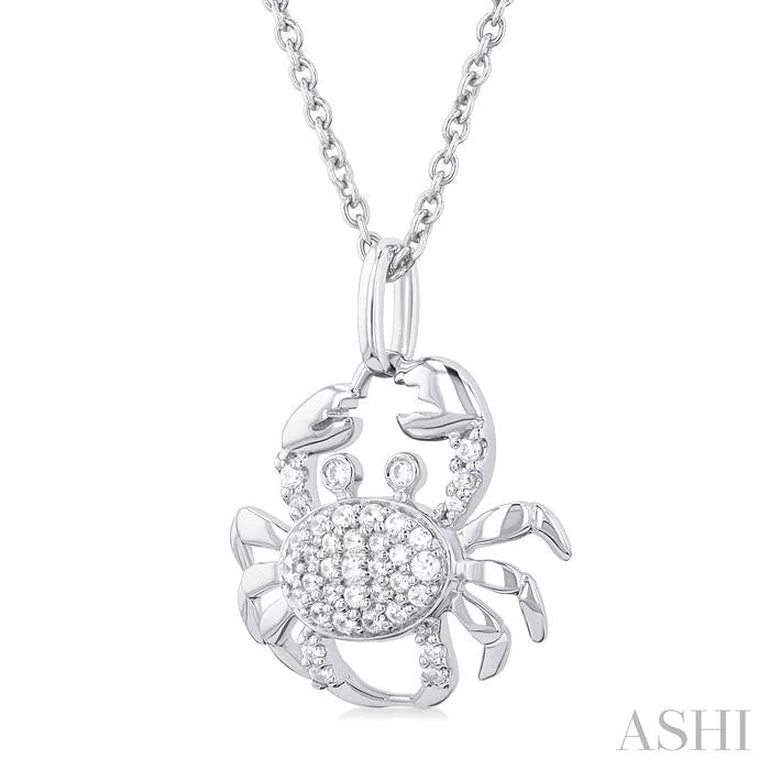 Crab Petite Diamond Fashion Pendant