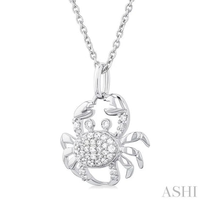 Crab Petite Diamond Fashion Pendant