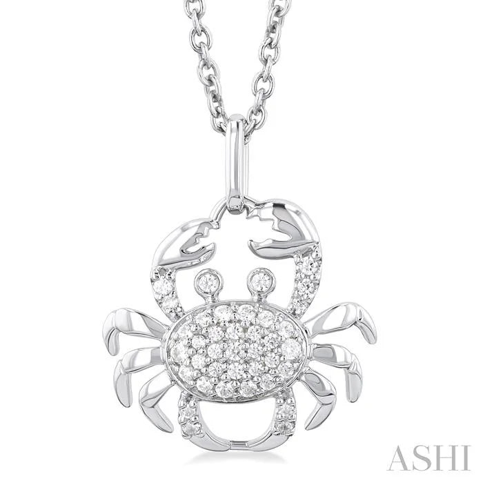 Crab Petite Diamond Fashion Pendant