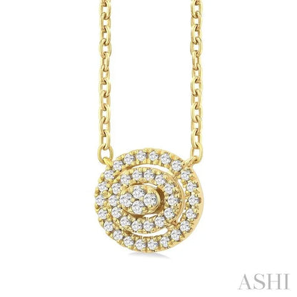 Oval Shape Petite Halo Diamond Fashion Pendant