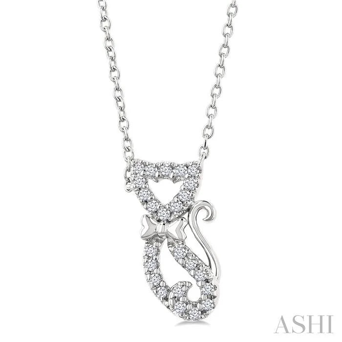 Cat Petite Diamond Fashion Pendant