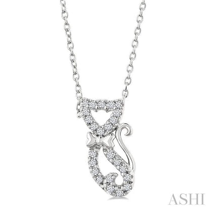 Cat Petite Diamond Fashion Pendant