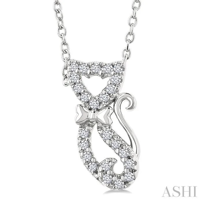 Cat Petite Diamond Fashion Pendant