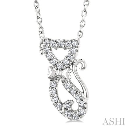Cat Petite Diamond Fashion Pendant