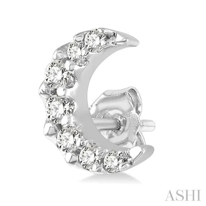 Crescent Petite Diamond Fashion Earrings
