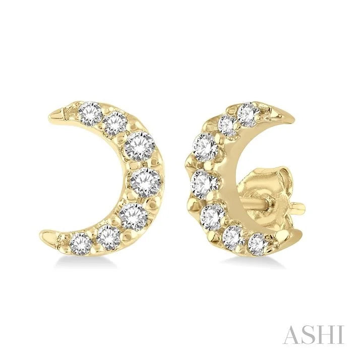 Crescent Petite Diamond Fashion Earrings