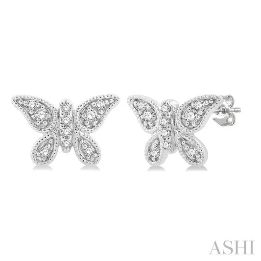 Butterfly Petite Diamond Fashion Earrings
