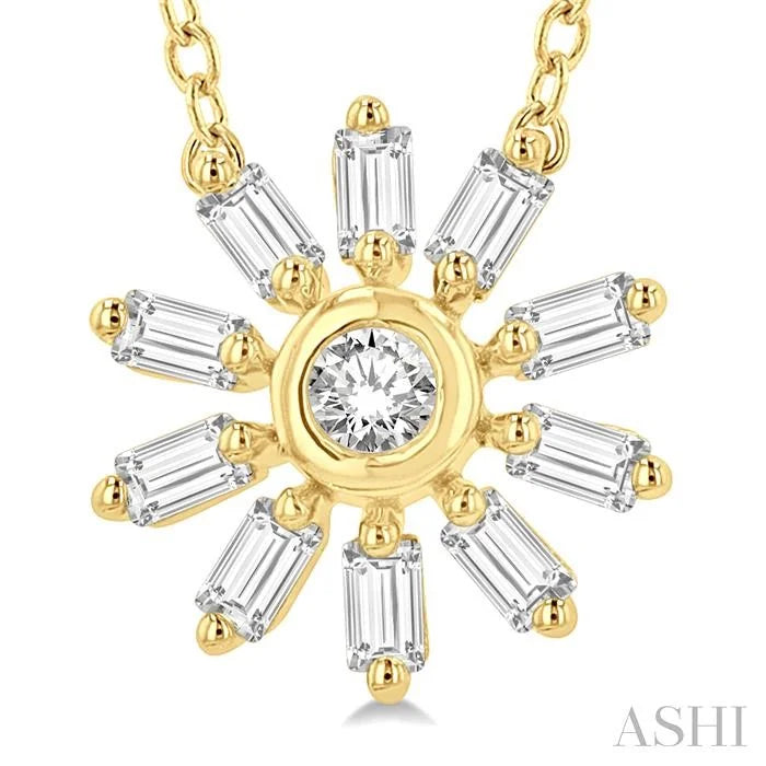 Petite Baguette Diamond Fashion Pendant