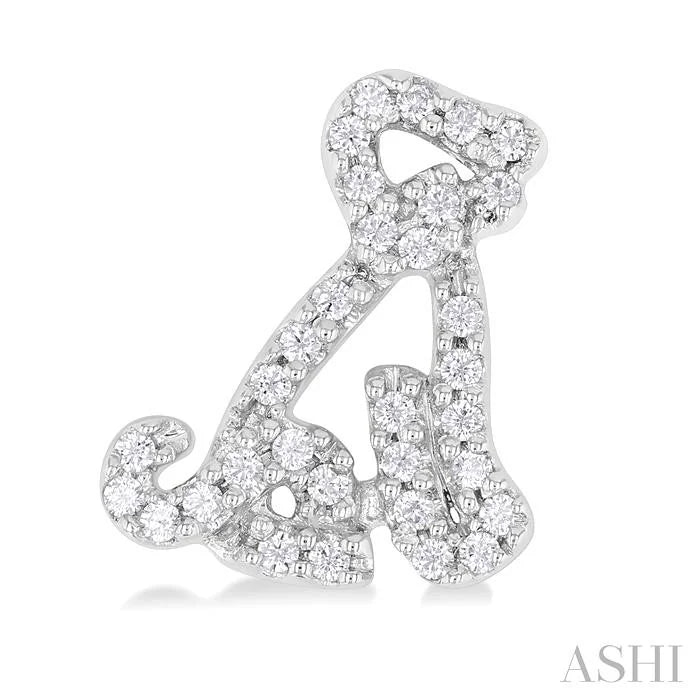 Dog Petite Diamond Fashion Earrings