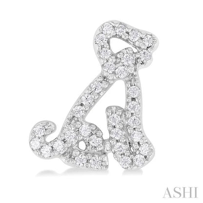 Dog Petite Diamond Fashion Earrings
