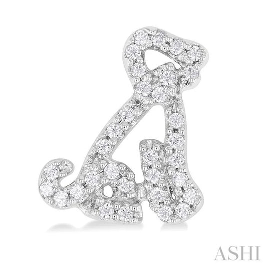 Dog Petite Diamond Fashion Earrings
