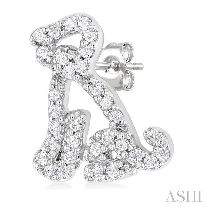 Dog Petite Diamond Fashion Earrings