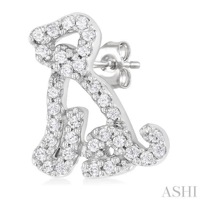 Dog Petite Diamond Fashion Earrings