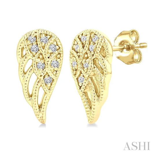 Angel Wings Petite Diamond Fashion Earrings