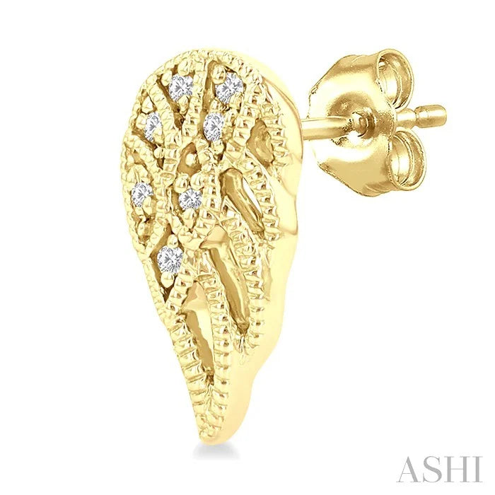 Angel Wings Petite Diamond Fashion Earrings