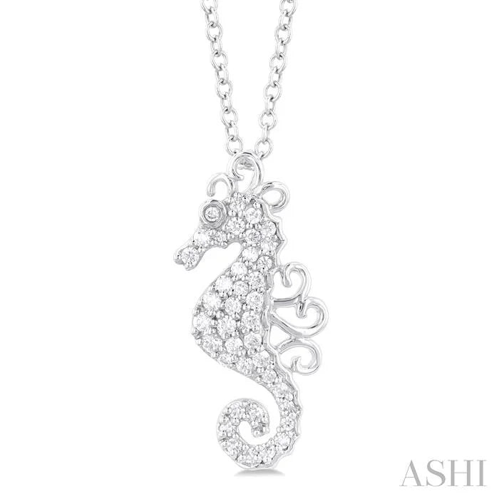 Seahorse Petite Diamond Fashion Pendant