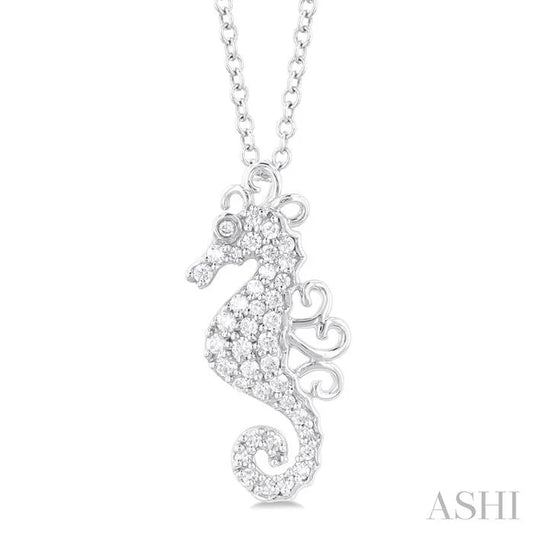 Seahorse Petite Diamond Fashion Pendant