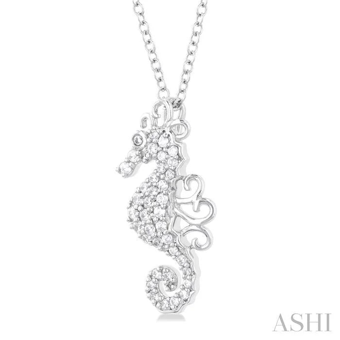 Seahorse Petite Diamond Fashion Pendant