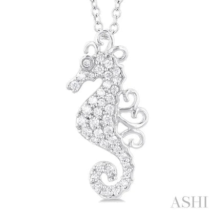 Seahorse Petite Diamond Fashion Pendant