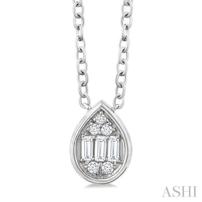 Pear Shape Bezel Set Petite Fusion Diamond Fashion Pendant
