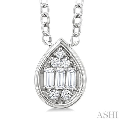 Pear Shape Bezel Set Petite Fusion Diamond Fashion Pendant