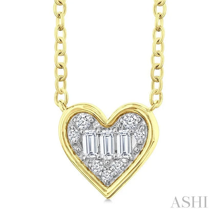 Heart Shape Bezel Set Petite Fusion Diamond Fashion Pendant